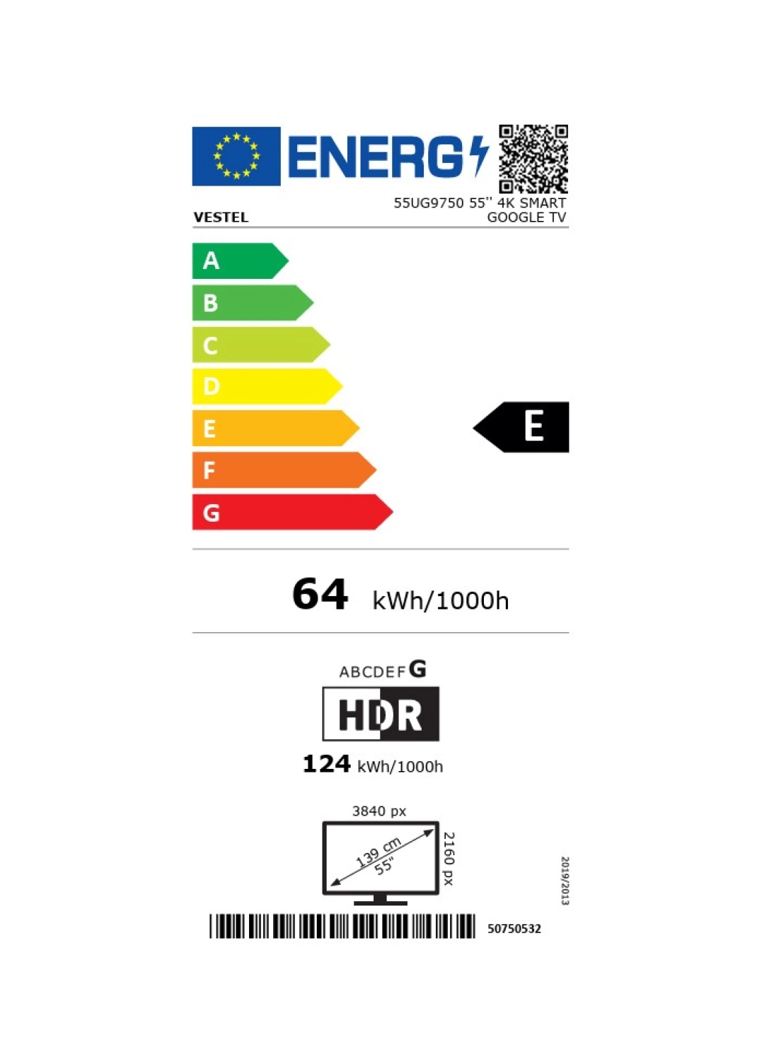 Vestel 55Ug9750 55'' 139 Ekran Uydu Alıcılı 4K Ultra Hd Smart Google Led Tv - Görsel 9