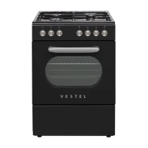 Vestel Retro Sf 84011 Dg Siyah Ocaklı Fırın