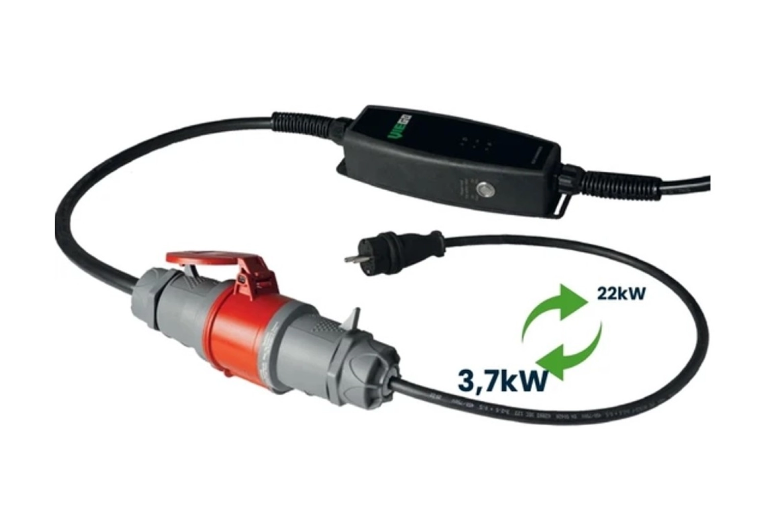 Viego Taşınabilir Elektrikli Araç Trifaze Şarj Cihazı 11/22Kw Ilave Ev Prizi Dönüştürücülü - Görsel 3