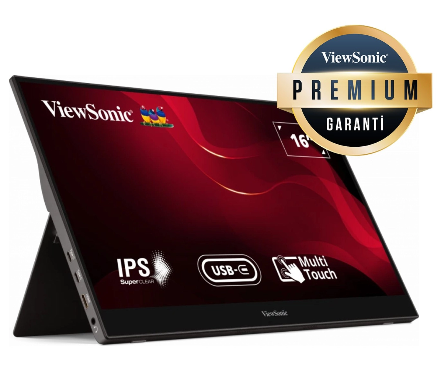 Viewsonic Td1655 15.6" 60Hz 7Ms (Mini Hdmi+Type-C) Full Hd Dokunmatik Ekran Taşınabilir Monitör ürün görseli