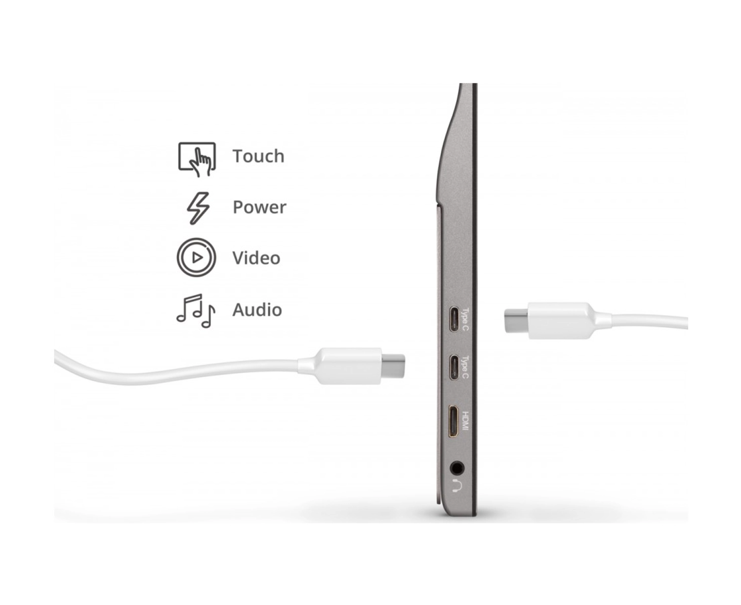 Viewsonic Td1655 15.6" 60Hz 7Ms (Mini Hdmi+Type-C) Full Hd Dokunmatik Ekran Taşınabilir Monitör - Görsel 5
