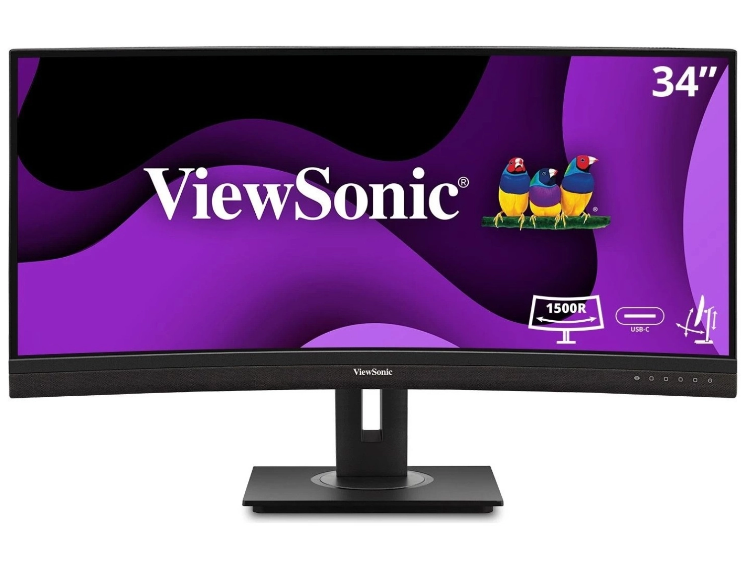 Viewsonic Vg3456C 34" Uwqhd Ergonomik 100W Usb C Ve Rj45'Li 21:9 Curved Docking Profesyonel Monitör - Görsel 2