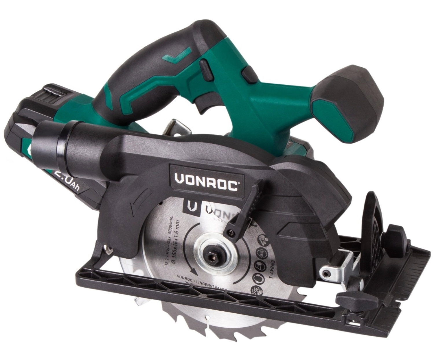 Vonroc Vpower 20V Akülü Daire/Sunta Kesme Testere - 150 Mm - 2.0Ah Pil - Görsel 3