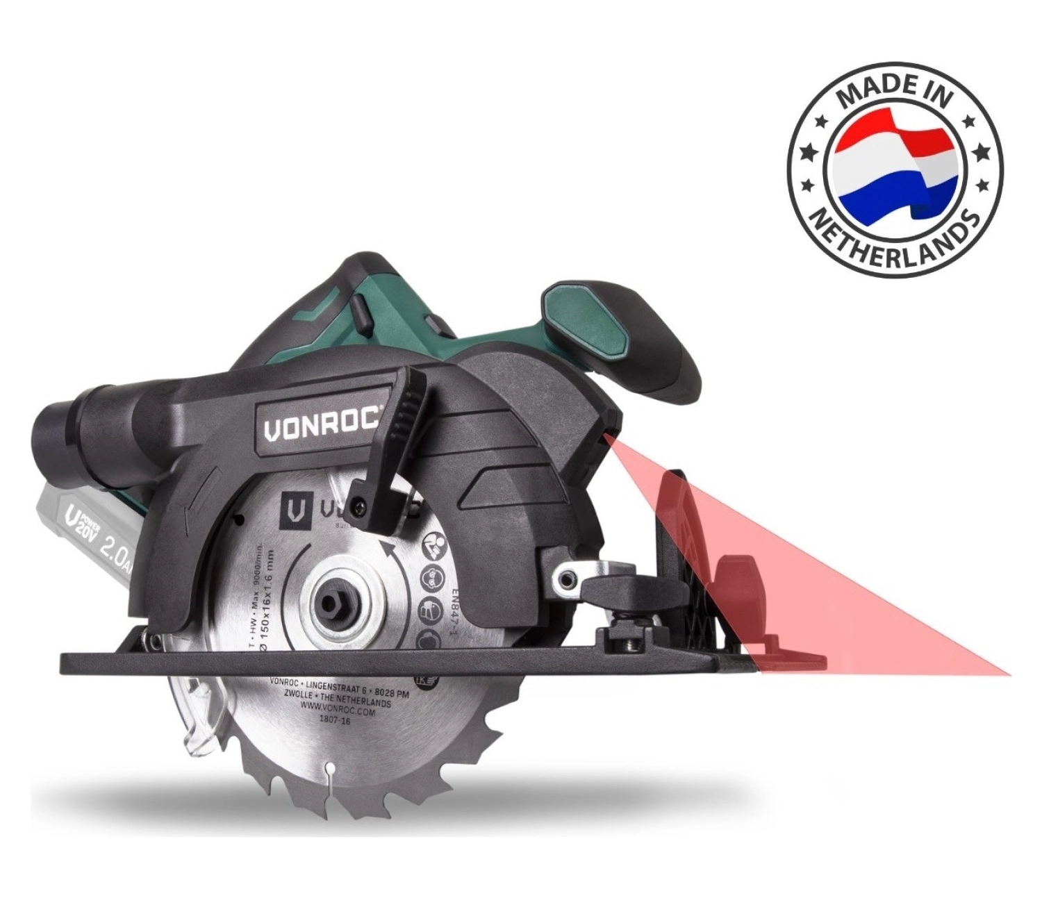 Vonroc Vpower 20V Akülü Daire/Sunta Kesme Testere - 150 Mm ürün görseli