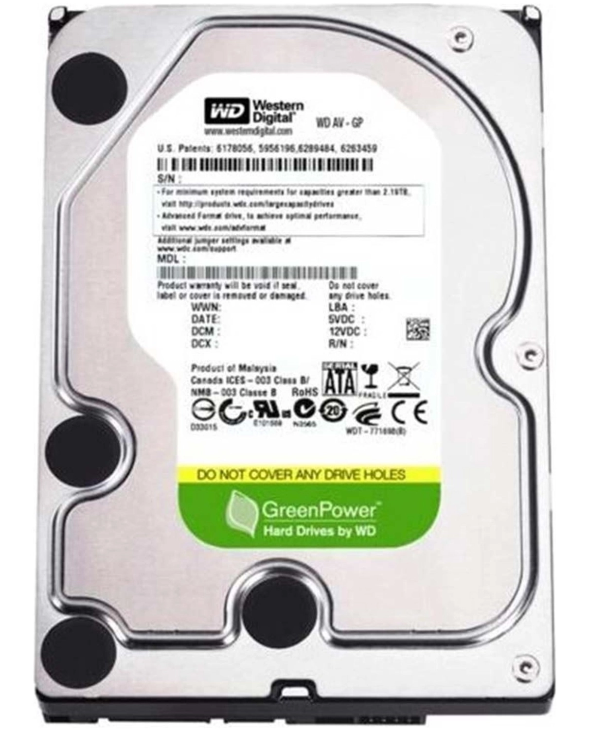 Wd 1Tb 3.5" Av-Gp Wd10Eurx Sata 3.0 5400 Rpm Harddisk ürün görseli