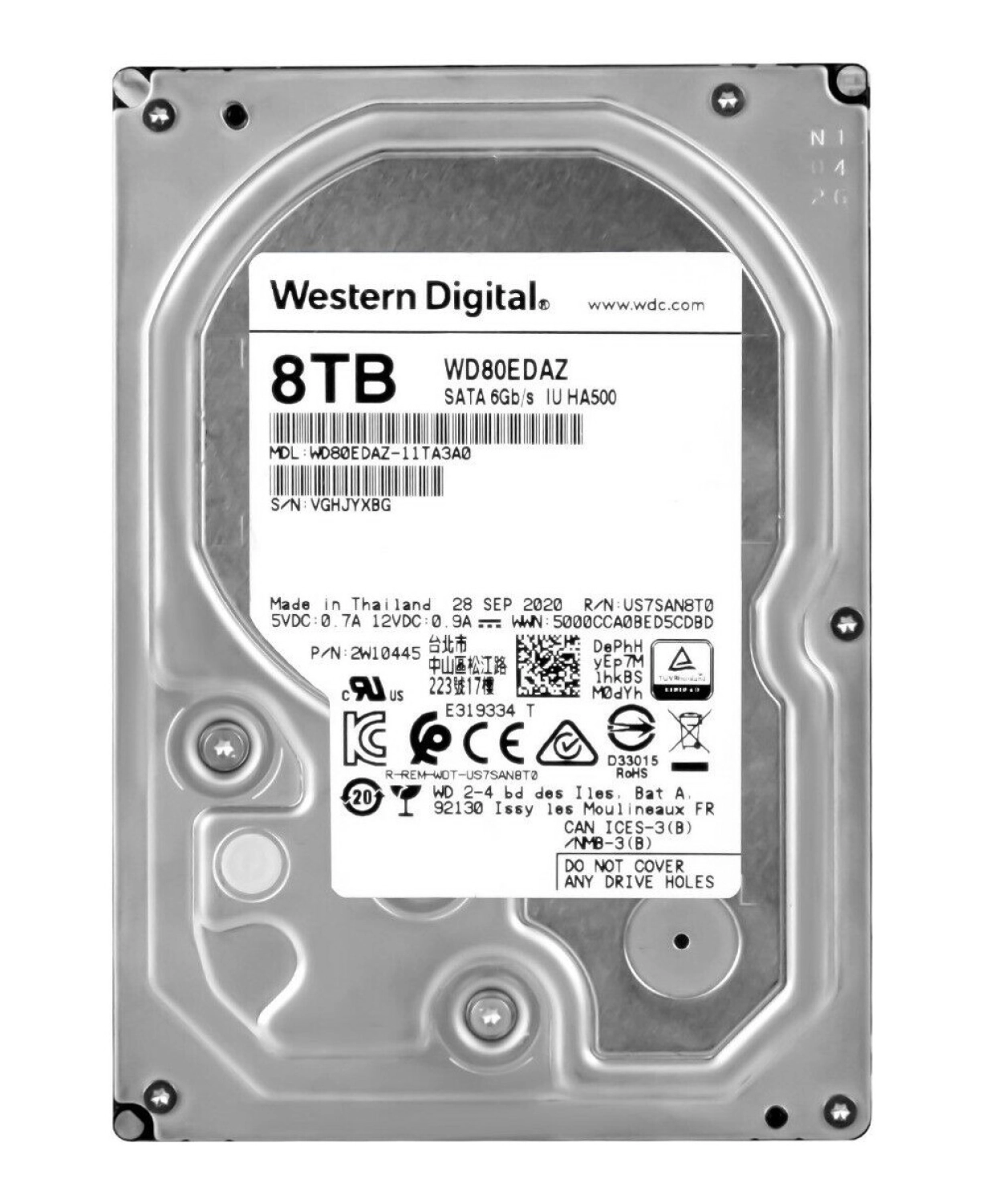 Wd 8Tb 5.4K 256Mb Sata Iıı 3.5'' Wd80Edaz - Görsel 2