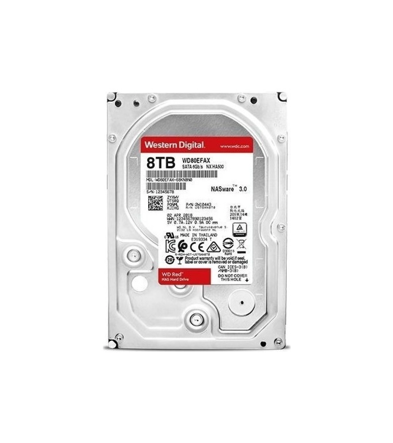 Wd 8Tb Red 5400 Rpm 256Mb Wd80Efax 3,5" Hdd Harddisk ürün görseli