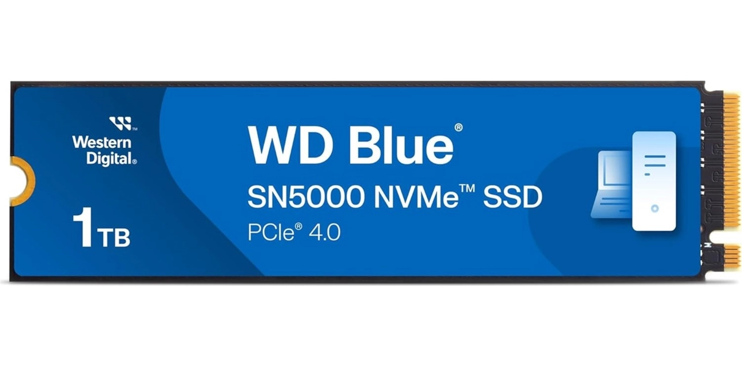 Wd Blue 1Tb Sn5000 Wds100T4B0E 5150Mb/S Pcıe Gen4 X4 Nvme 2280 M.2 Ssd ürün görseli