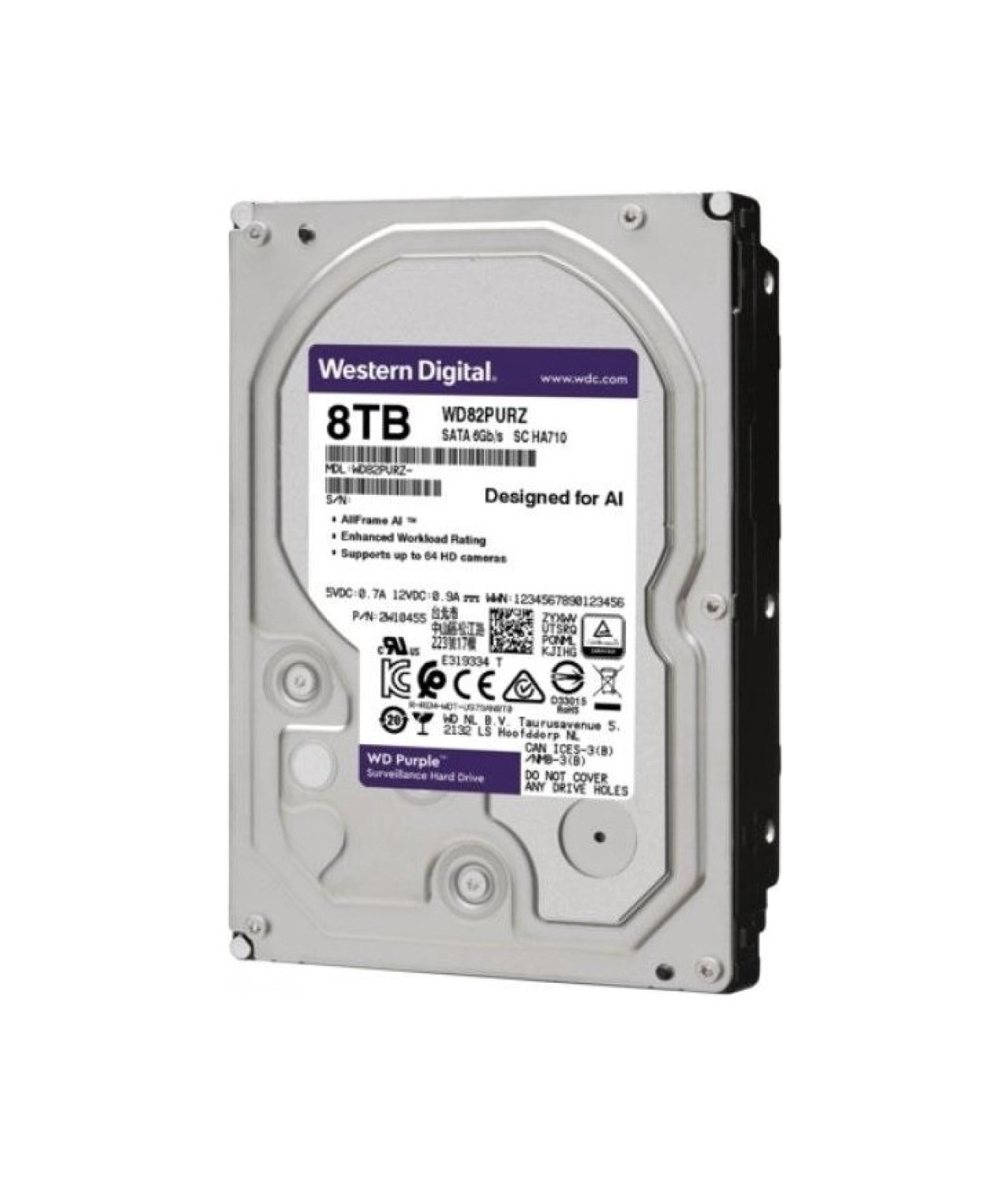 Wd Purple 3.5" 8Tb 7200Rpm Sata Hard Disk Wd82Purz - Görsel 2