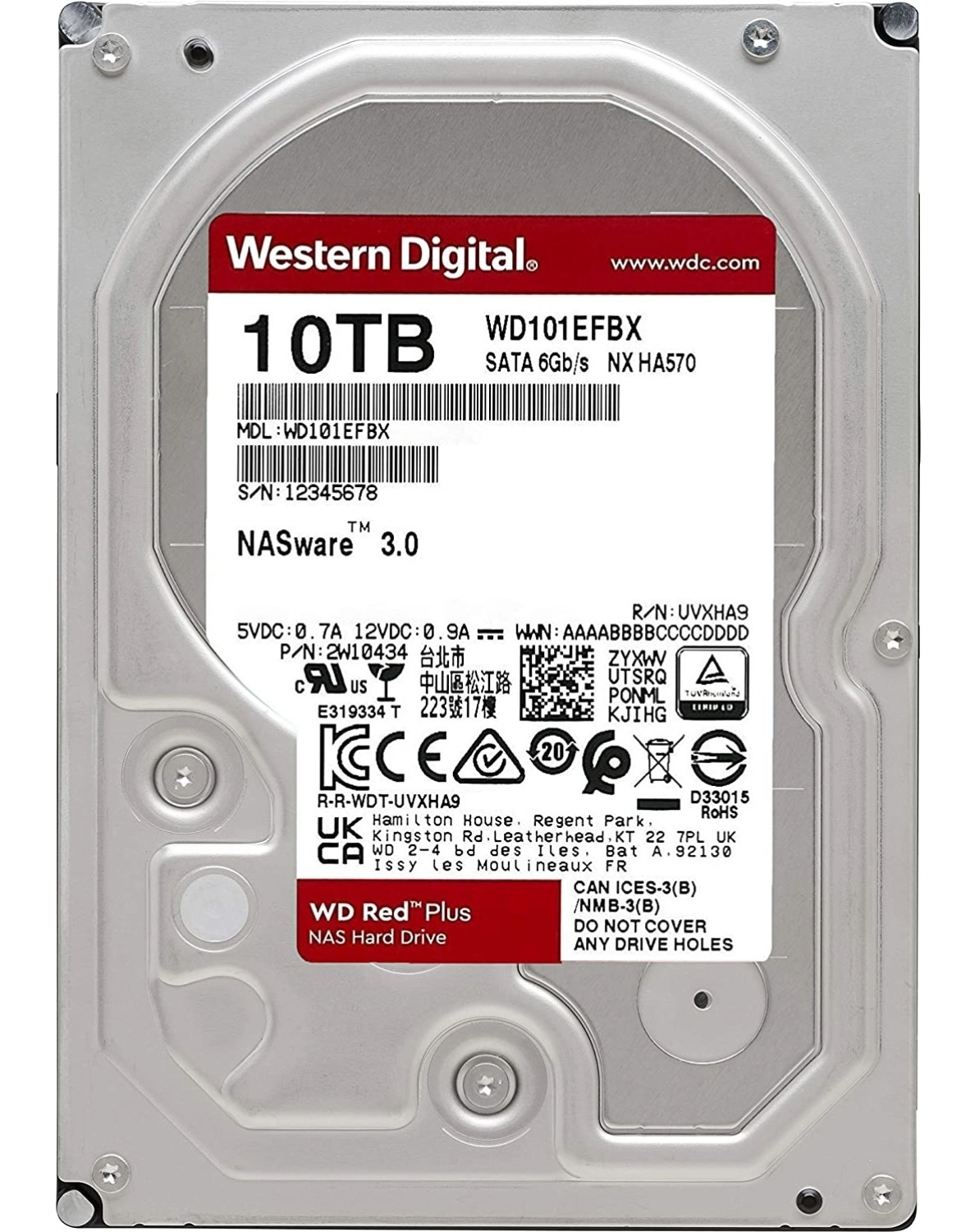 Wd Red Plus 3.5" 10 Tb 7200 Rpm 256Mb Sata 3 Nas Hdd Wd101Efbx - Görsel 2