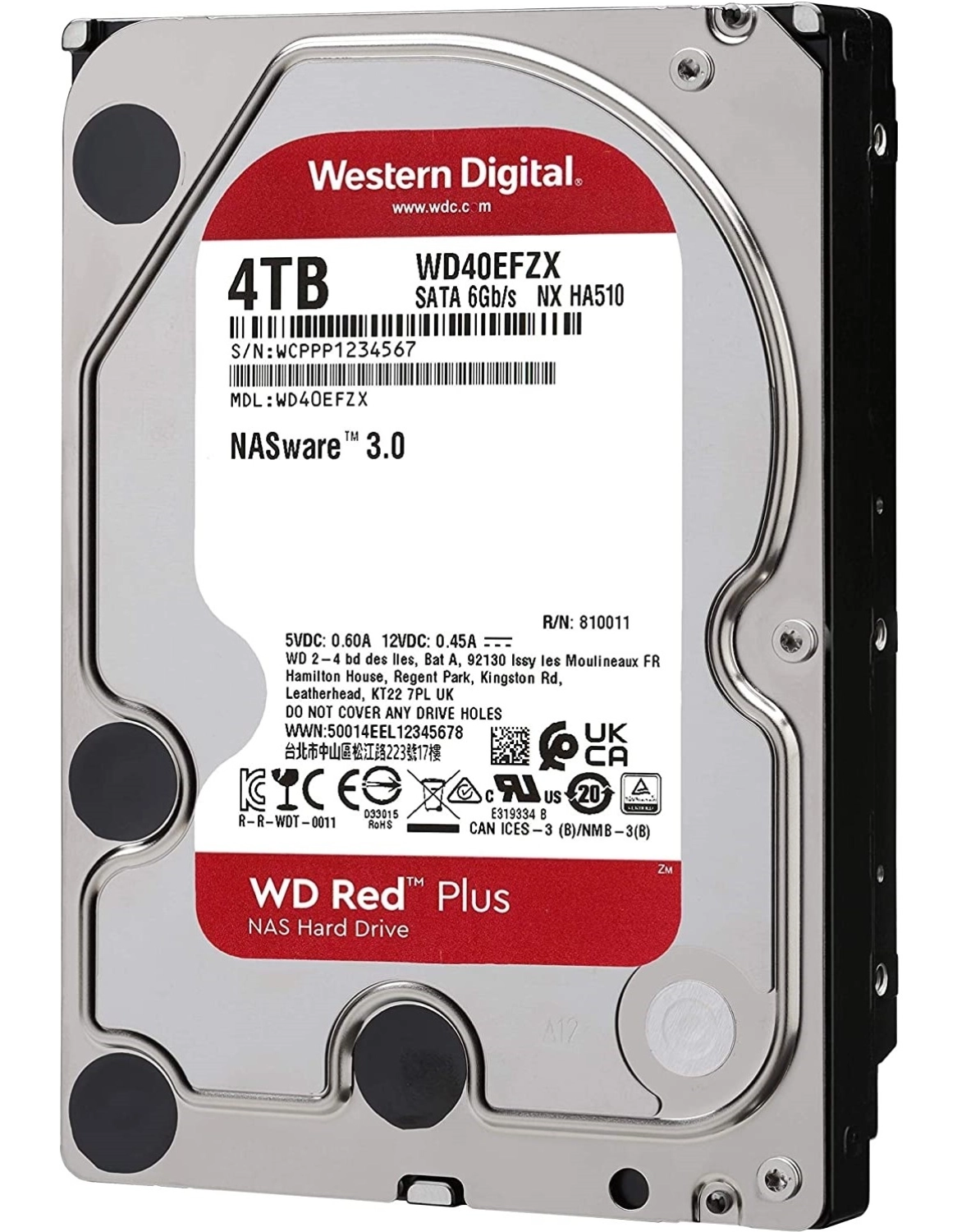 Wd Red Plus 4Tb 5400Rpm 128Mb Sata3 6Gbit/Sn Wd40Efzx Nas Hdd ürün görseli