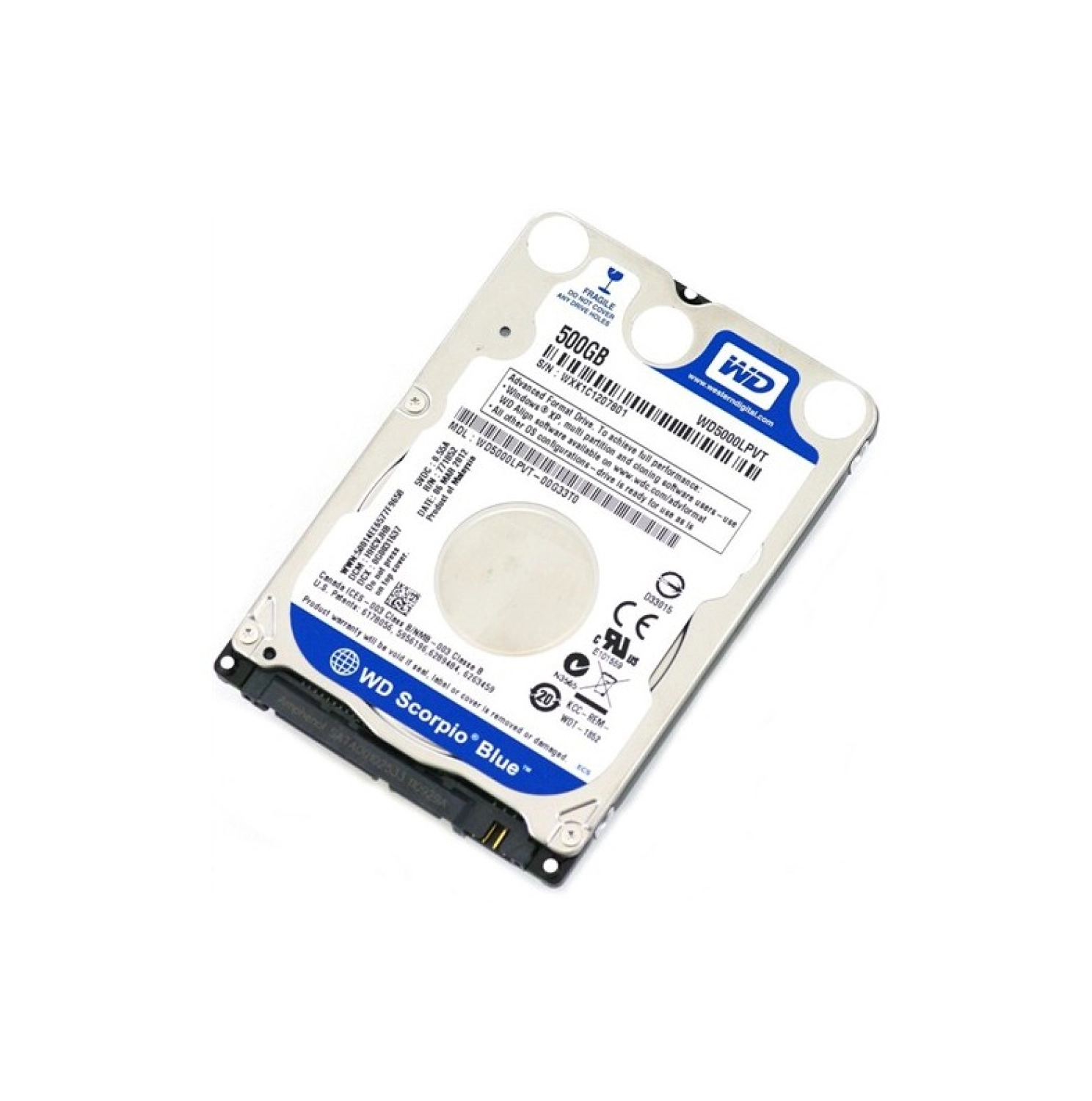 Wd Scorpio Blue 500 Gb Sata 2.5" Sabit Disk Wd5000Lpvt ürün görseli