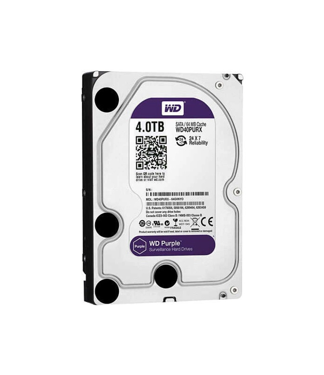 Wd Wd40Purx 3.5" 4Tb 5400Rpm 64Mb Sata 7/24 Harddisk ürün görseli