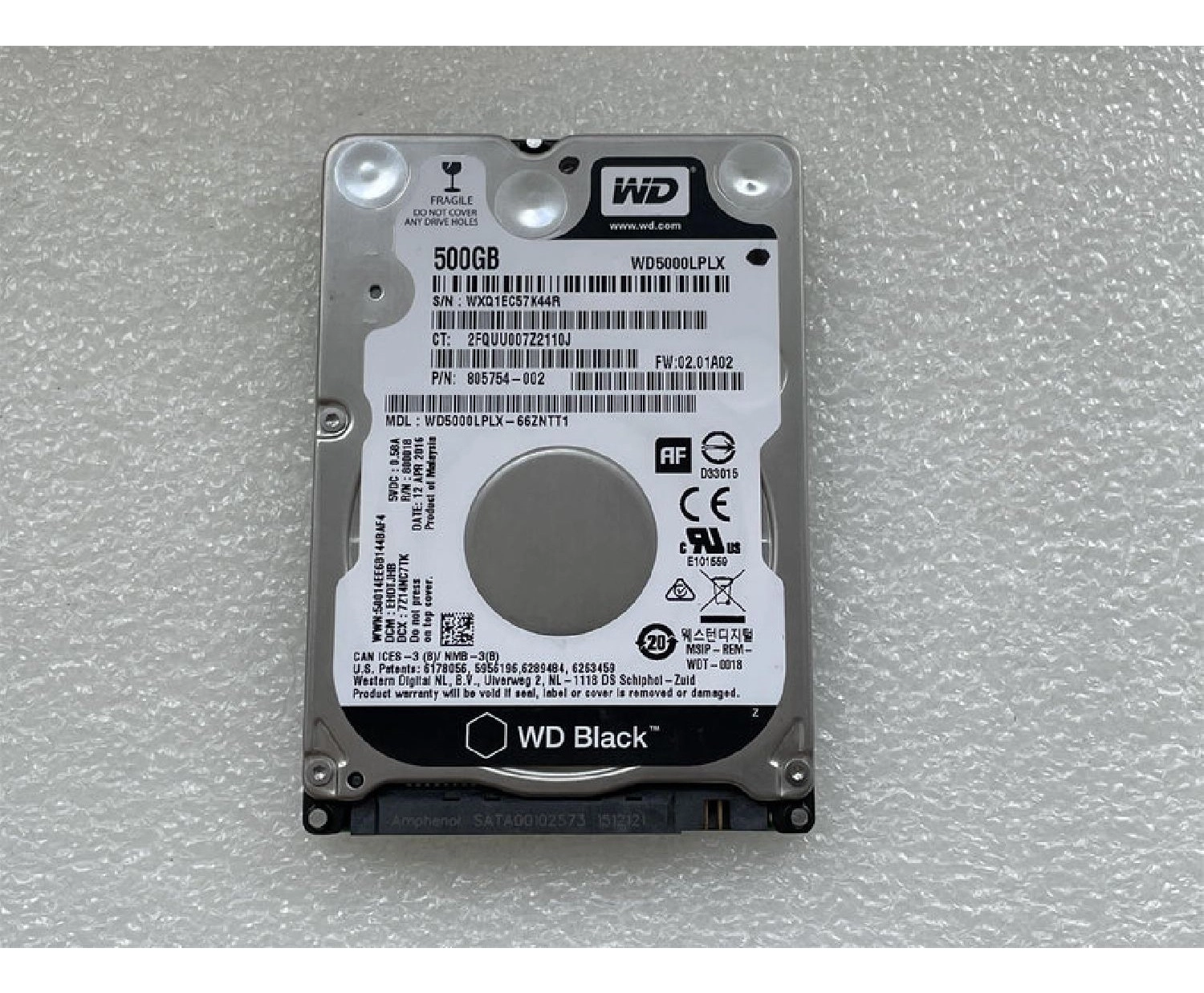 Wd Western Digital Black 500 Gb Wd5000Lplx-08 7200 Rpm Disk ürün görseli