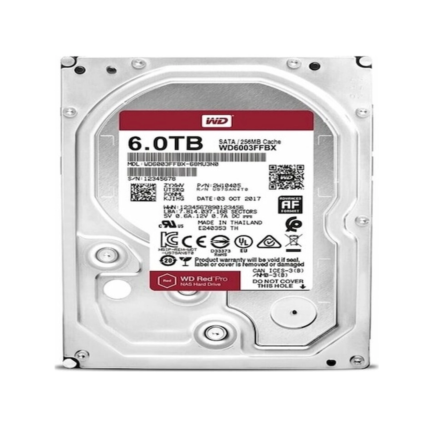 Wd Western Digital Red Pro Wd6003Ffbx 3.5" 6 Tb 7200 Rpm Sata 3 Nas Hdd ürün görseli