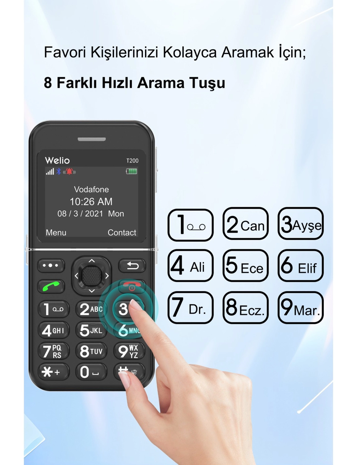 Welio Wkey T200 Tuşlu Telefon - Görsel 6