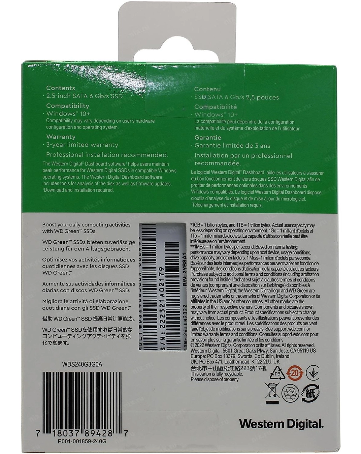 Western Dijital Wd Green 480 Gb Wds480G3G0A 545-465 3D Nand 2.5" Sata 3 Ssd Disk - Görsel 3