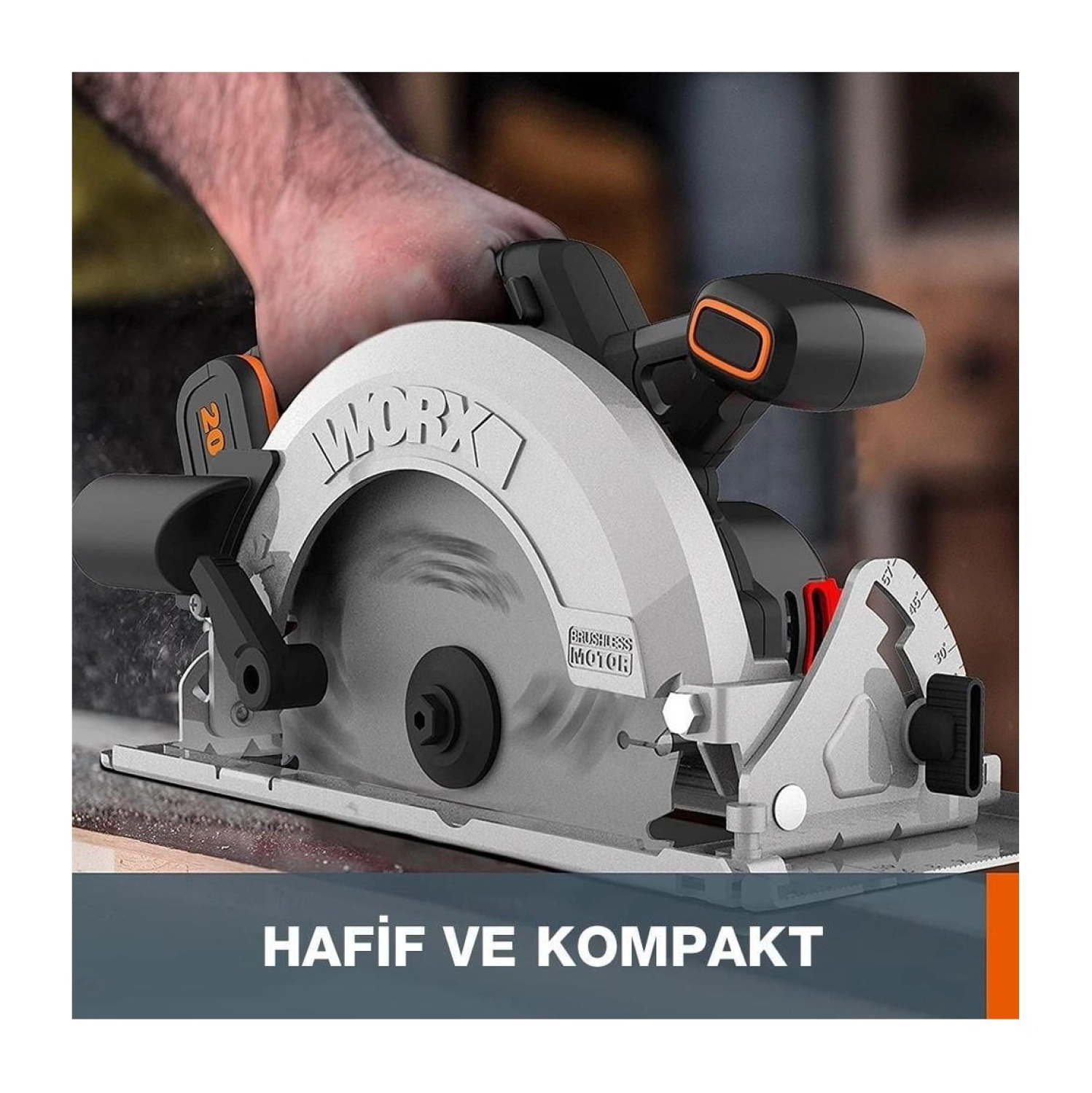 Worx Li-Ion Kömürsüz Profesyonel Daire Testere 20Volt 4.0Ah - Görsel 3