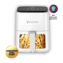 Yasomi Y35 3.5 Lt Beyaz Camlı Yağsız Fritöz