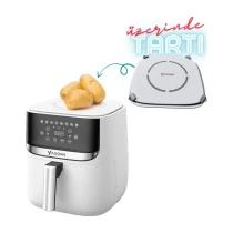 Yasomi Y55 Airfryer Beyaz Yağsız Fritöz