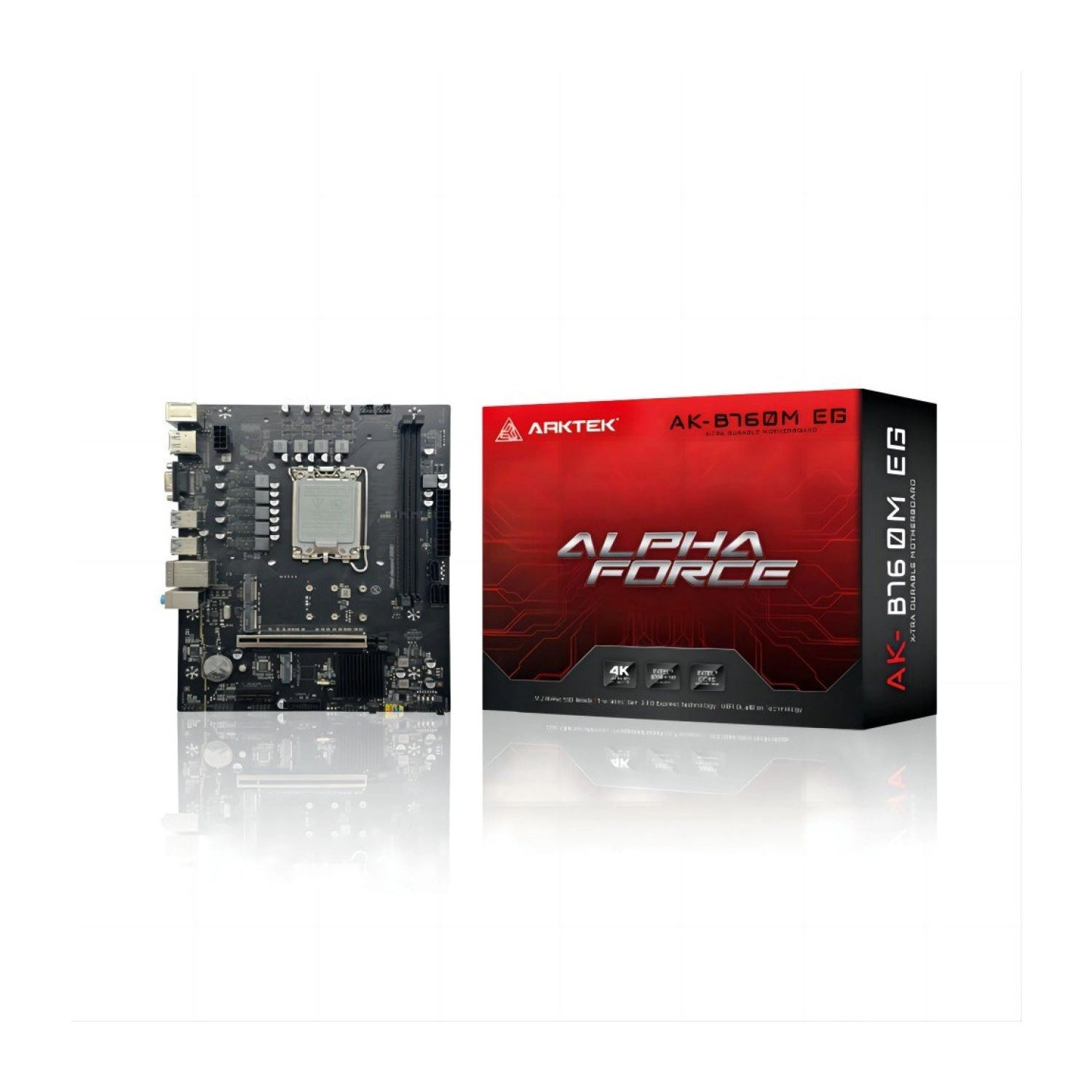 Ynt Arktek Alpha Force, Ak-B760M Eg, 2Xddr5, 2X M.2, D-Sub, Hdmı, Dp, 12-13.14.Nesil, Lga1700 Soket, Anakart ürün görseli