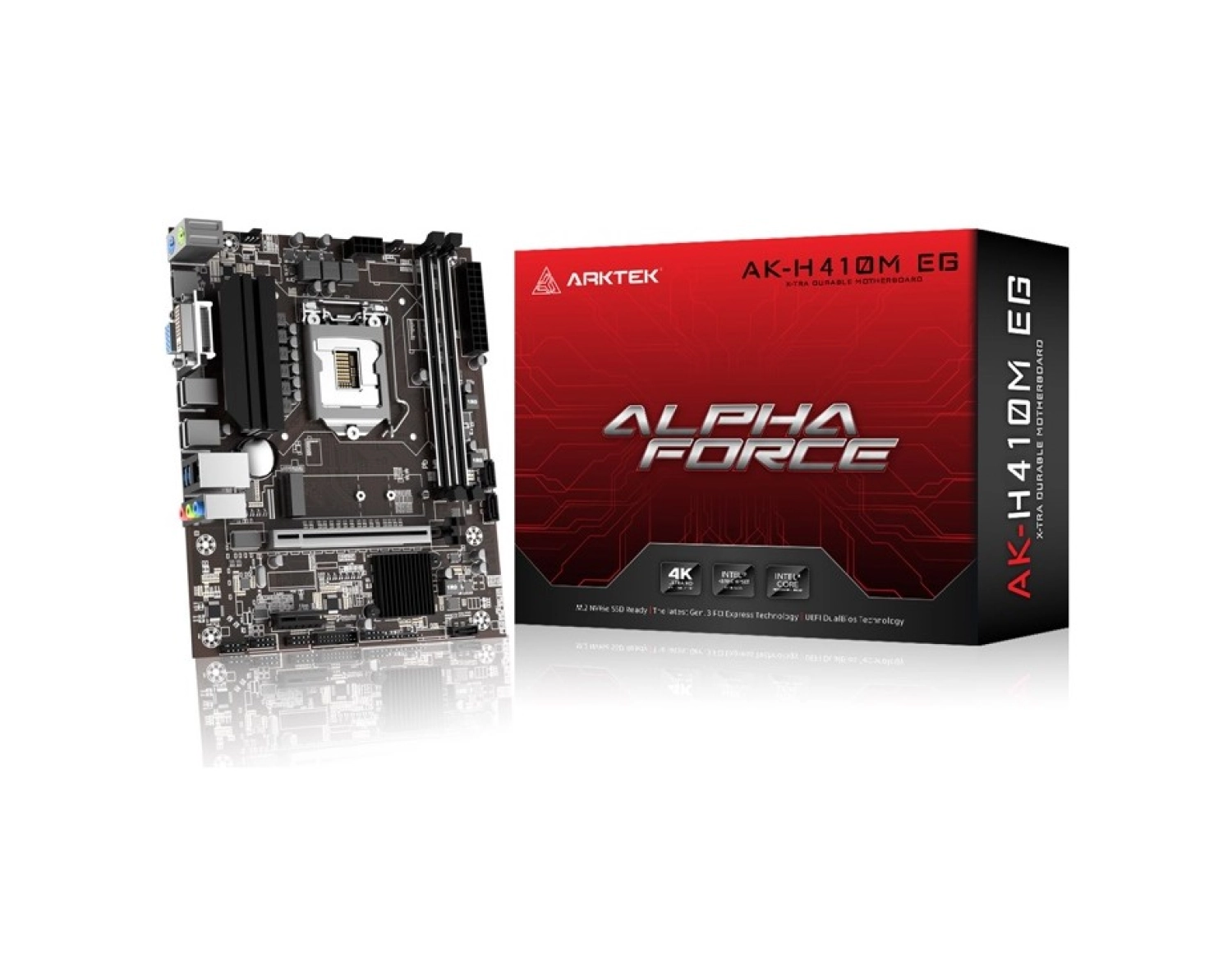 Ynt Arktek Alpha Force, Ak-H410M Eg Va, 2Xddr4, M.2, D-Sub, Hdmı, 10.Nesil, Lga1200 Soket, Anakart ürün görseli