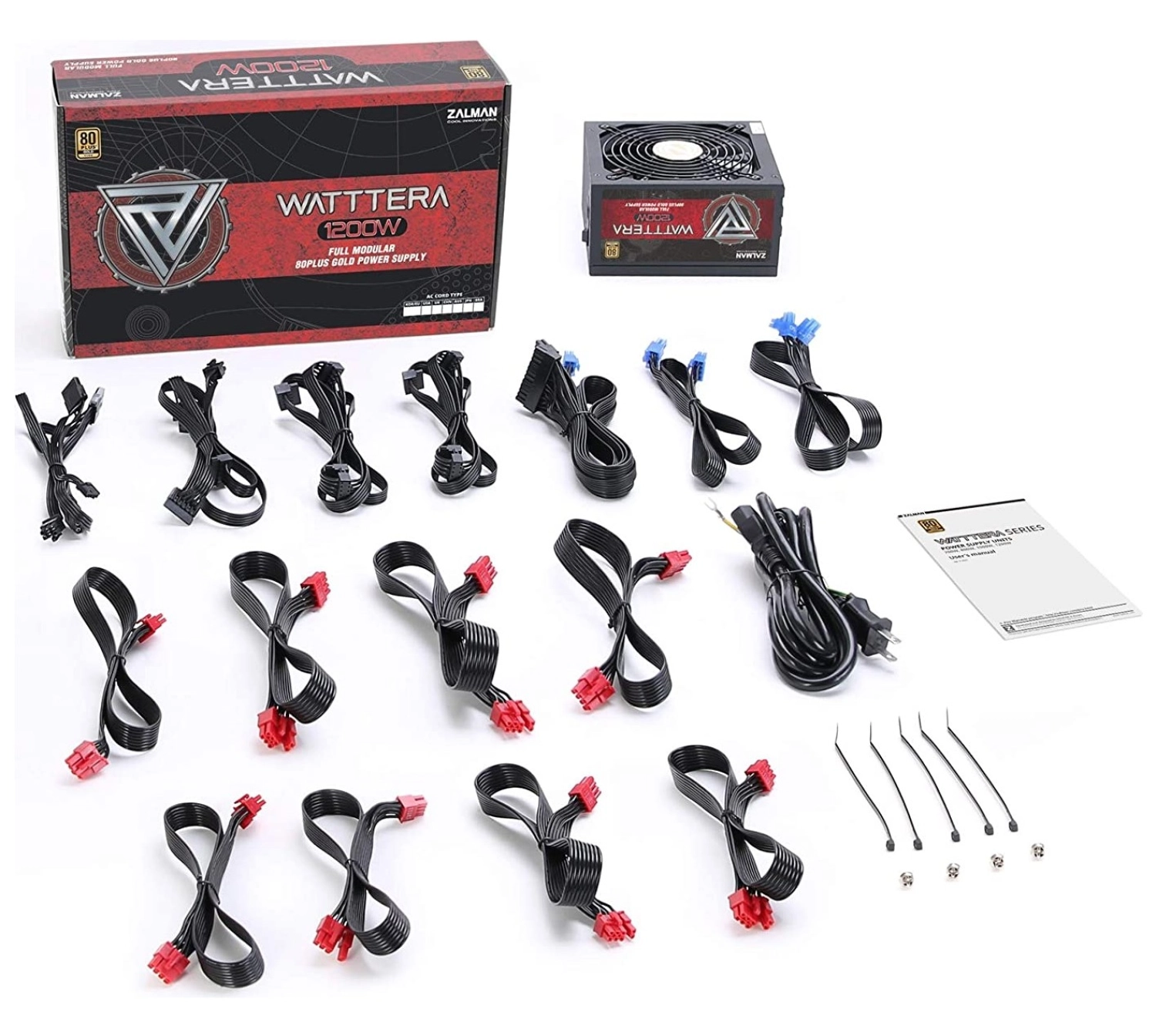 Zalman Wattera Zm1200-Ebtii 1200W 80+ Gold 13,5Cm Fan Modüler Sessiz Power Supply - Görsel 3