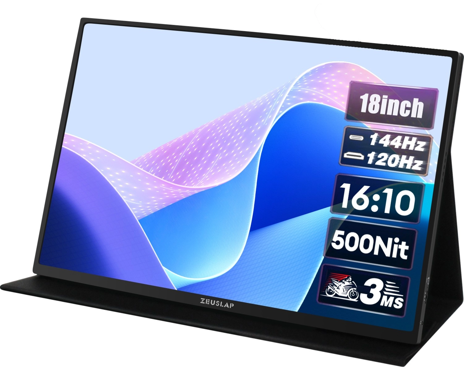 Zeuslap Z18K 18" 2560*1600@144Hz 2.5K Ads-Ips Panel Type-C 100% Srgb 300Cd/M² Taşınabilir Monitör ürün görseli