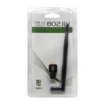 Zibox Fully 300 Usb Antenli 802.11N Wifi 7601 Chipset 2.4Ghz 5Db 150 Mbps Ip Uydu Alıcıları Uyumlu Wifi Adaptör
